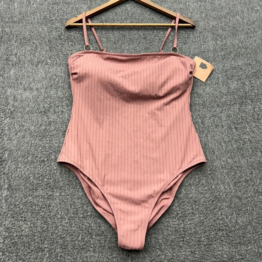 Shade And Shore Womens High‎ Leg One Piece Swimsuit Large